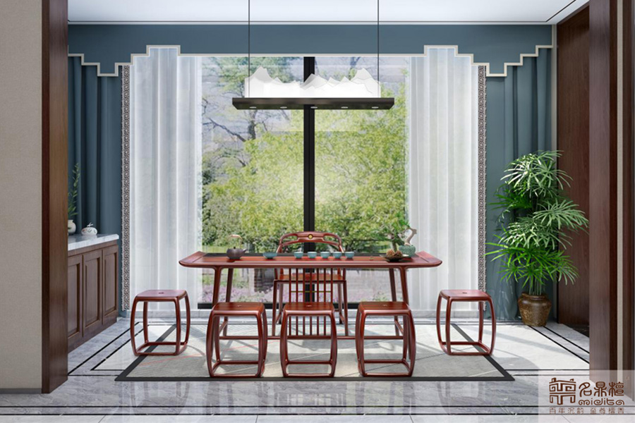 红木新中式家具：笔情墨趣，描尽线条之美